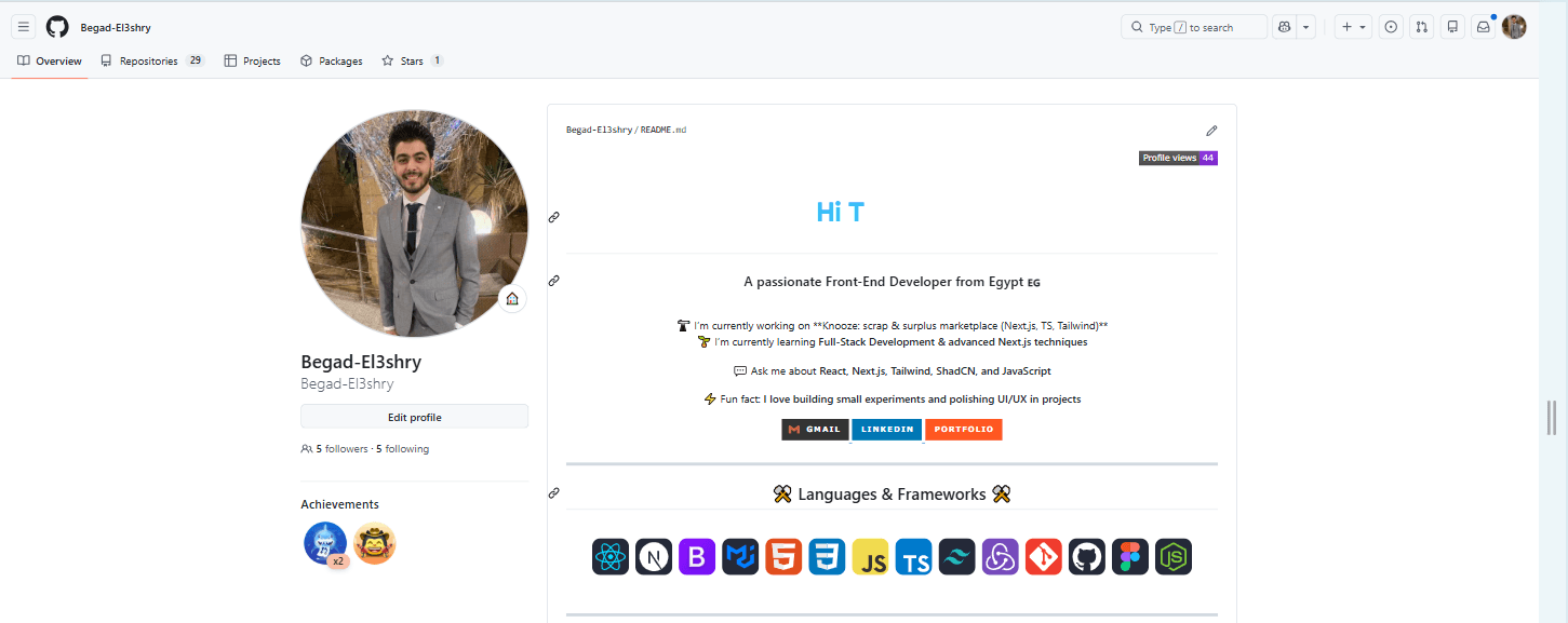 Take a look at my GitHub account